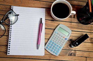 Ofis, banka donatımı ile not etmek