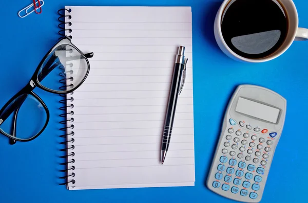 Notebook and supplies — Stock Photo, Image