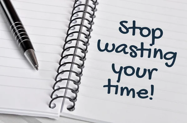 Sluta slösa bort din tid ord — Stockfoto