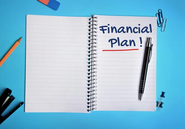 Financial Plan word — Stock Photo, Image