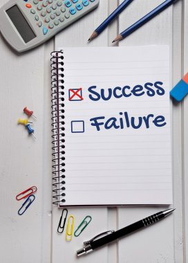 Başarı kutusunu defter üzerinde kontrol