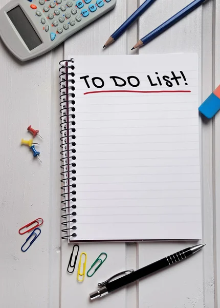 To do list word on notebook — Stock Photo, Image