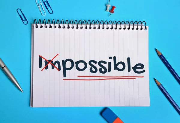 Impossible word on notebook — Stock Photo, Image