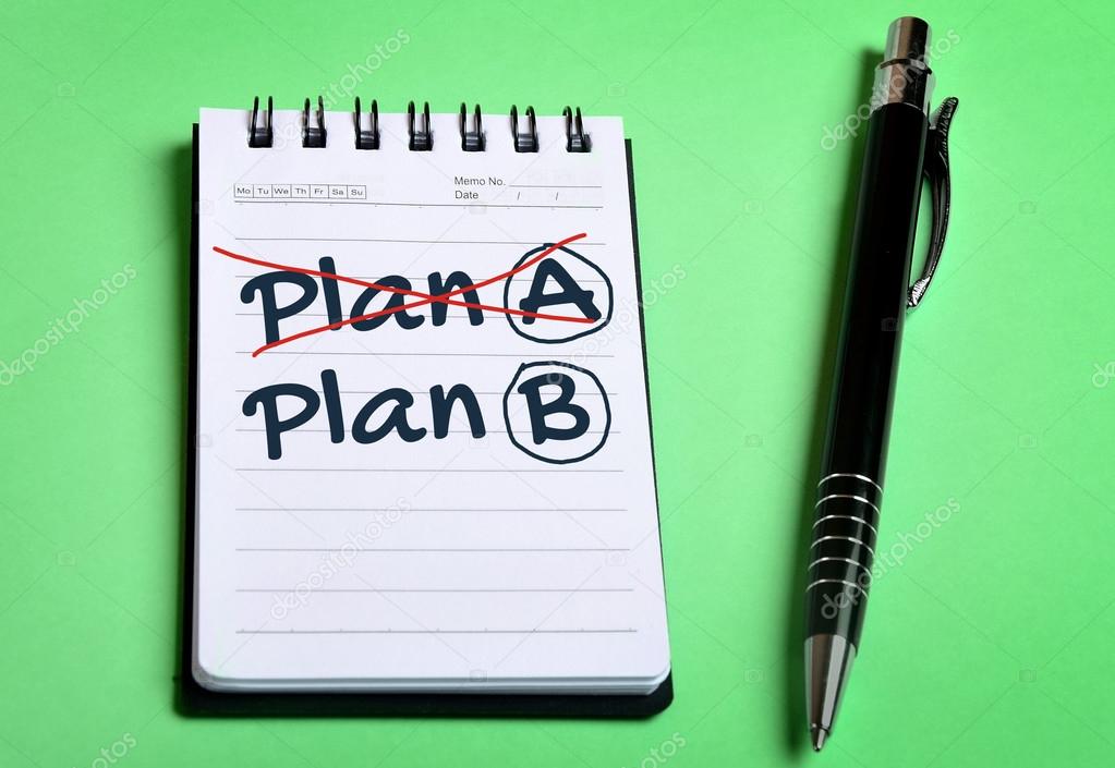 Plan A Plan B word 