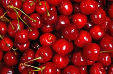 Closeup cherries on background