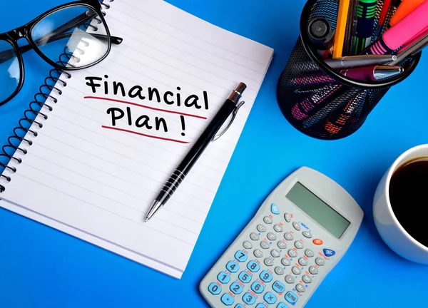 Financial plan word — Stock Photo, Image