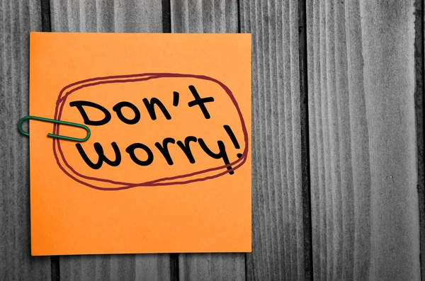 Dont worry word — Stock Photo, Image