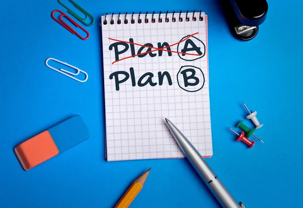 Plan B Wort planen — Stockfoto