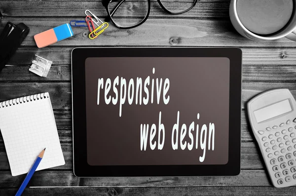 Responsive web design woorden — Stockfoto