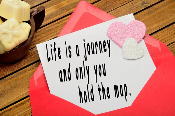 Life is a journey and only you hold the map — Stock Photo, Image