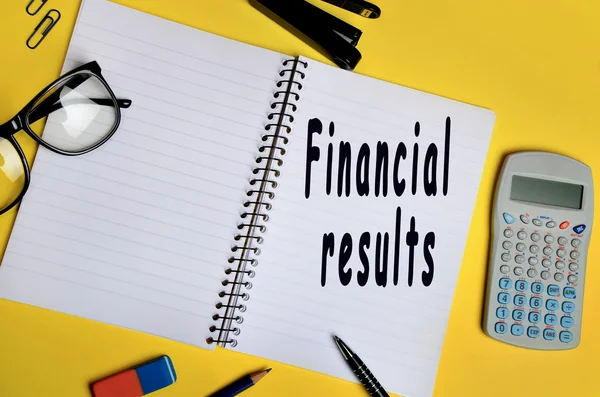 Financial results words — Stock Photo, Image