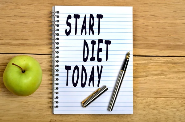 Start dieet vandaag tekst — Stockfoto