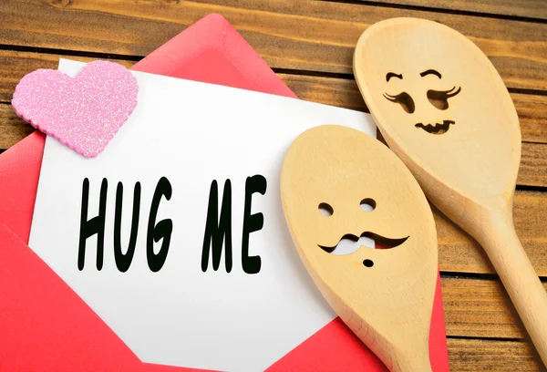 Hug me words — Stock Photo, Image