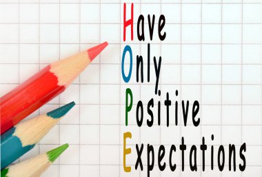 Word arka plan üzerinde umut