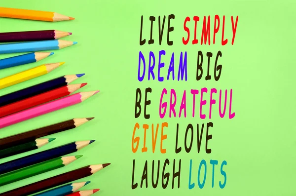 Live simply dream big — Stock Photo, Image