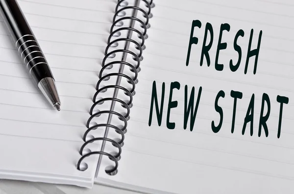 Fresh new start words — Stock Photo, Image