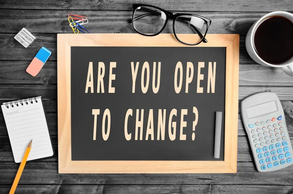 Bent u open om te veranderen? — Stockfoto