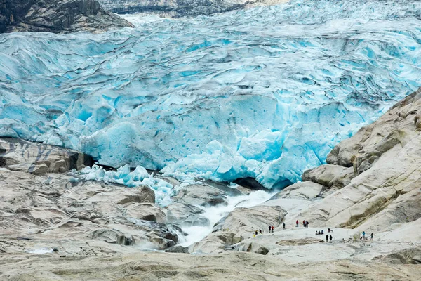 Ghiaccio glaciale del ghiacciaio di Jostedal — Foto Stock