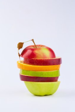 Meyve kesme: elma, portakal, armut 