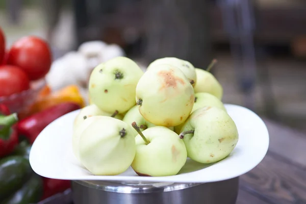 Зелений здорових, дозрілих яблук — стокове фото