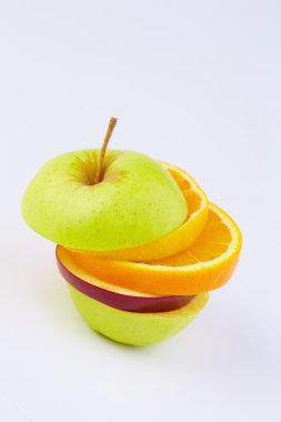 Meyve kesme: elma, portakal, armut 