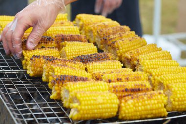 Izgarada Mısır kulakları 