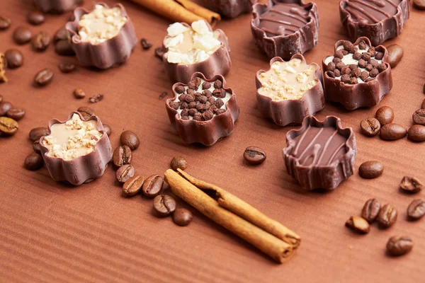 Deliciosos doces de chocolate — Fotografia de Stock