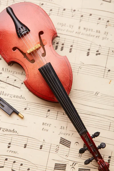 Violoncello on musical notes background