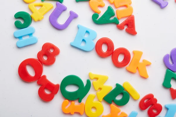 Colorful magnetic letters — Stock Photo, Image