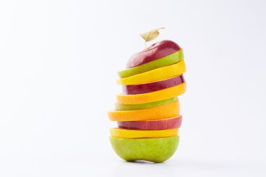 Meyve kesme: elma, portakal, armut 