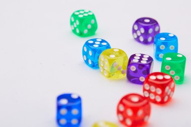 Renk zar küpleri yakın çekim