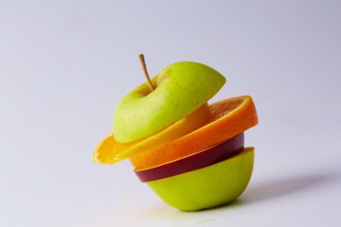 Meyve kesme: elma, portakal, armut 