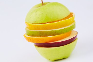 Meyve kesme: elma, portakal, armut 