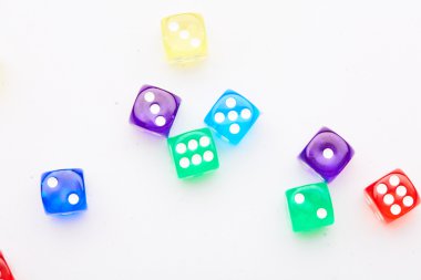 Renk zar küpleri yakın çekim