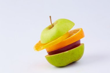 Meyve kesme: elma, portakal, armut 