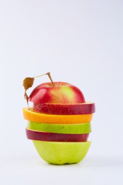 Meyve kesme: elma, portakal, armut 