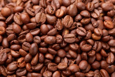 Kahve çekirdekleri yakın plan.