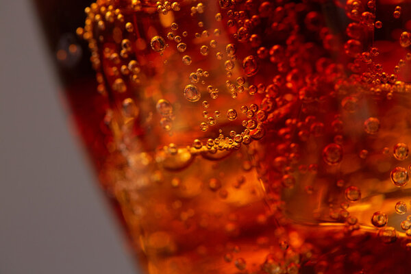 Whiskey with cola and ice 