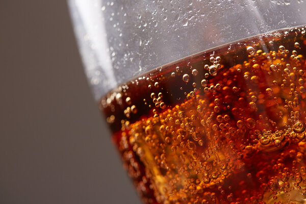 Whiskey with cola and ice 