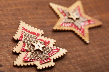 ağaç ve yıldız Noel süslemeleri