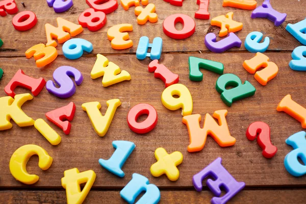 Magnetic letters for childs learning — Stock Photo, Image