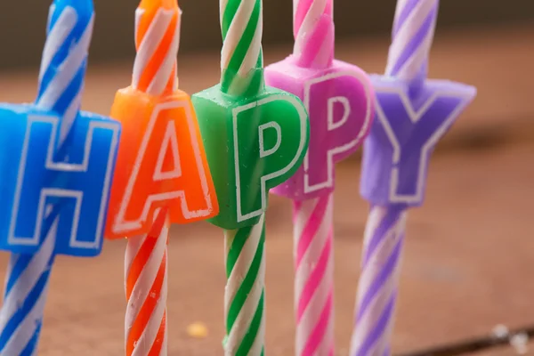 Happy birthday candles — Stock Photo, Image