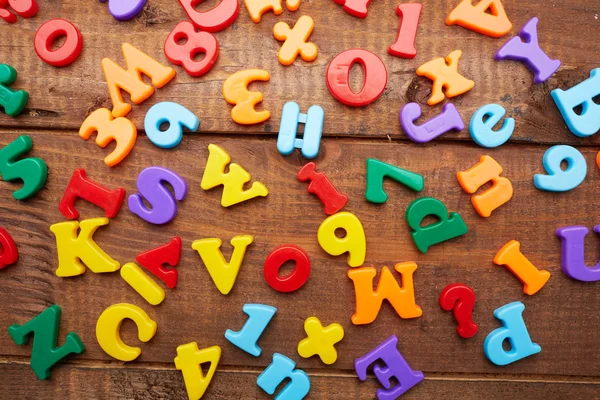 Many magnetic letters — Stock Photo, Image