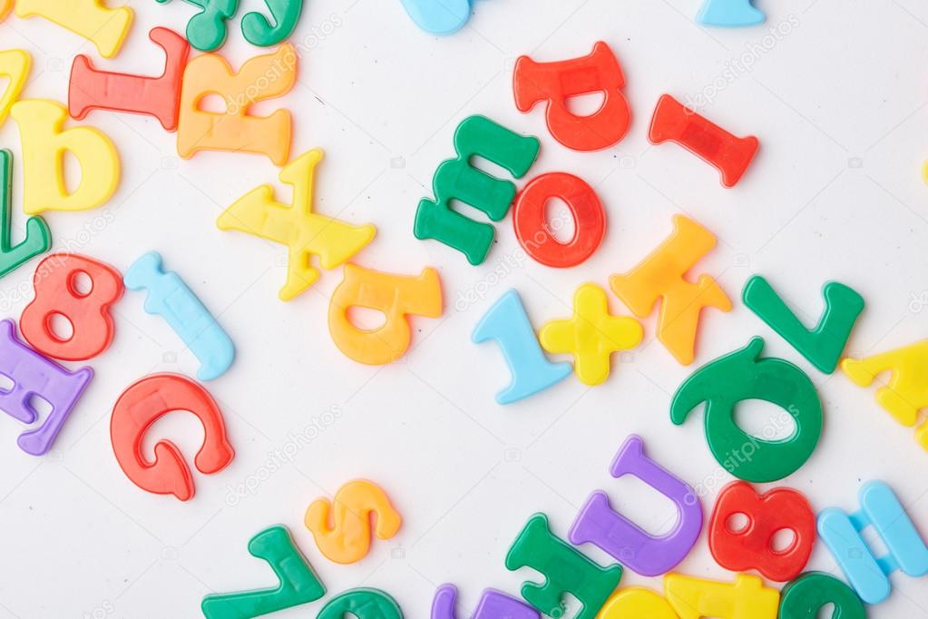 Magnetic letters for childs learning Stock Photo by ©nikolodion 108746684