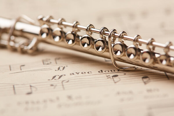 флейта нот на заднем плане
