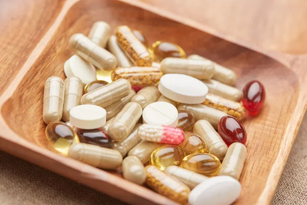 Different pills and supplements — Stock Photo, Image