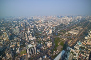 bangkok şehir havadan görünümü 