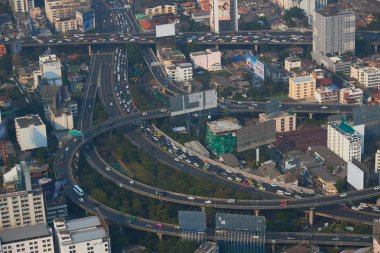 bangkok şehir havadan görünümü 