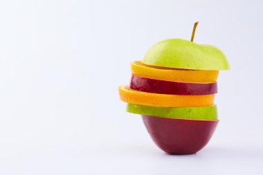 Meyve kesme: elma, portakal, armut 