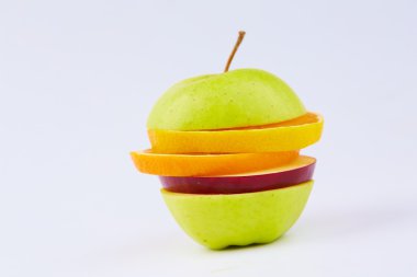 Meyve kesme: elma, portakal, armut 